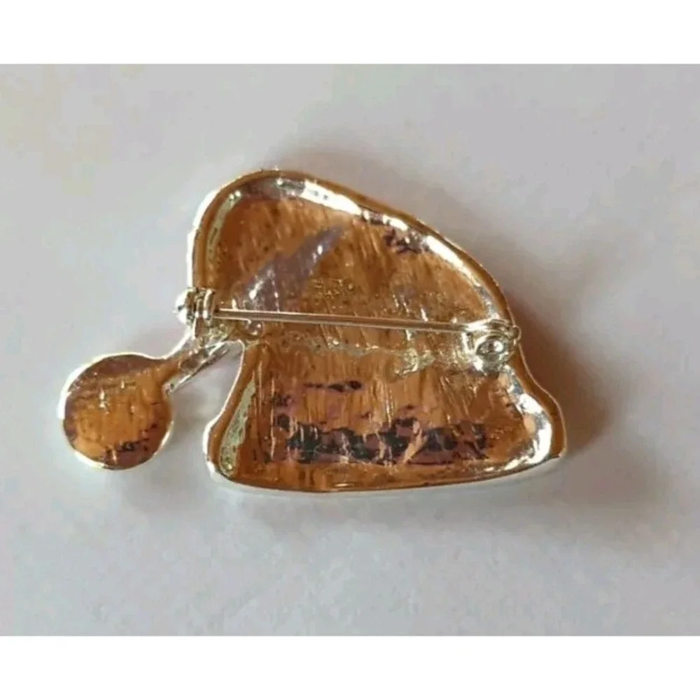 Vintage Christmas  Holiday Retro Brooch Pin Very Pretty